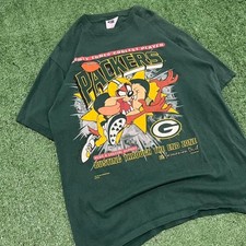 Vintage 1997 Green Bay Packers Looney Tunes Taz shirt VK14188 picture