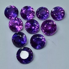 Purple Blue Sapphire Round Lot Sri Lanka 102 Ct 10 Pcs Natural Loose Gemstone picture
