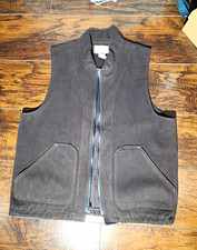 Filson Brown Full Zip Vest Men's M Stand-Up Collar Solid MPN 151 picture