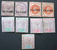 ZULULAND QV 1888-1894 Collection 9 Used/Unused Stamps picture