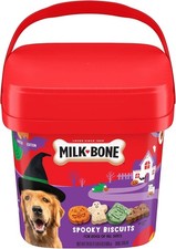 Spooky Biscuits Halloween Dog Treats, 24 Oz. Pail Supplies Seasonal Crunchy picture