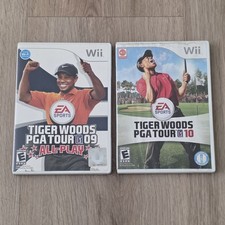 Tiger Woods PGA Tour 09 All-Play & 10 Nintendo Wii Game Bundle Golf Working  picture