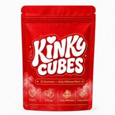 Kinky Cubes Gummies for Couples, 32 Count, Ginseng, Ashwagandha, Saffron & picture