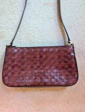 Beautiful Vintage Etienne Aigner Leather Brown Weaved Handbag picture