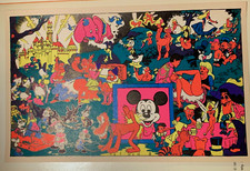 DISNEY AFTER DARK VINTAGE 1969 BLACKLIGHT HEADSHOP POSTCARD By WOLLY WOOD 5