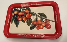 VTG Frank’s Fruit Beverage Soda Metal Advertising Serving Tray Phila 17.5”x12.5” picture