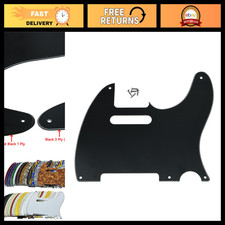 Vintage 5-Hole Telecaster Pickguard - Black 3-Ply Scratch Plate for TL Guitar picture