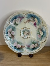 Antique O & EG Royal Austria Porcelain Oyster Plate 6 Well Shell Hand Painted picture