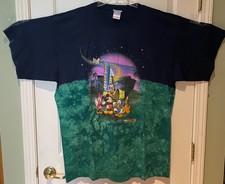 VTG 2001 Disney California Adventure Animation Tie Dye Shirt XXL AOP Walt Quote picture