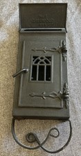 Rare Griswold Cast Iron Mailbox No 1 Antique 1890s Newspaper Hooks Latch Door picture