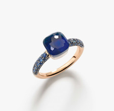 Pomellato Nudo Petite Lab grown Sapphire Ring for Her,925 Sterling Silver Ring picture