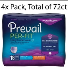 Prevail Per-Fit Women’s  Daily Underwear  Large 72 total pieces ( 4 packs of 18) picture