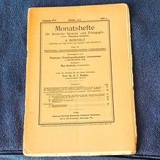Monatshefte für deutsche Sprache und Pädagogik Vol XVI Feb & Mar 1915 Bundle picture