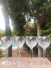 Rare Waterford Crystal Araglin Hock Wine Seahorse Mark Faceted Stem 7 3/8