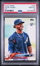 2018 Topps OZZIE ALBIES #276 RC SP Image Variation - PSA 10 picture
