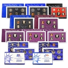 Estate Sale ~ US Proof Sets Lot ~ Coins Money ~ COA BOX Hoard 15 Years+ picture