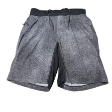 Lululemon T.H.E. Short *Luxtreme 9 Lined Grey Black Static Mens Medium W30 L9 picture