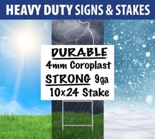 18x24 Durable Blank Yard Sign Kit (3,5,10, 50, or 100) with 24