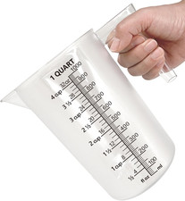 Jarra medidora de plastico con asa para liquidos y quimicos 32 oz 1000 ml picture