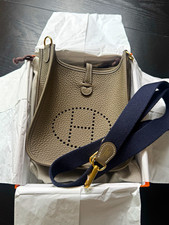 HERMÈS HANDBAG EVELYNE 16 AMAZONE CLEMENCE BULL CALFSKIN WOOLY WEB BF ETO picture