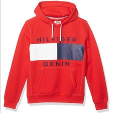 Mens Tommy Hilfiger Logo Hoody Hooded Full Zip Sweatshirt Jacket New With Tags picture