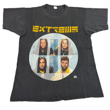 Vintage 90s Extreme T Shirt XL III Sides To Every Story 1992 Tour Double Sided picture