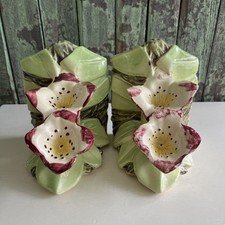 Gorgeous Pair of McCoy Blossom Bookends Vtg 1948  MINT Pottery Flowers picture