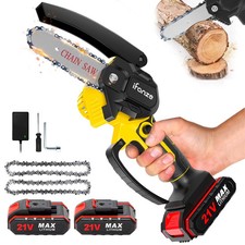 8 inch Mini Chainsaw with 2 Battery, Portable Cordless Lightweight Handled Chain picture