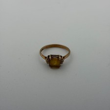 Vintage Samuel Aaron 10K Gold Ring Topaz Fine Fashion 2.18 Grams Size 5 picture