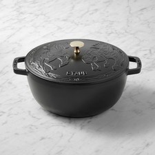 Staub Enameled Cast Iron Essential French Oven with Horse Lid, 5-Qt, Matte Black picture