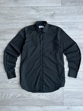 Vintage Brioni Mini Pocket Logo Black Shirt Men's Size M picture