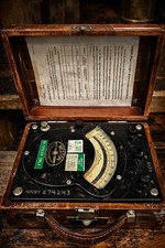 VTG Weston Model 341 AC/DC Voltmeter w/ Wood Case – Vintage Industrial Lab Meter picture