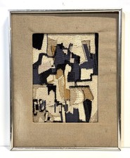 Vintage Textile Needlework Abstract Art Framed picture