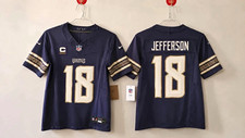 Nike Minnesota Vikings Justin Jefferson #18 Purple Football Captain Jersey picture