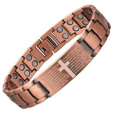 3X Ultra Strength Magnetic Copper Bracelet Vintage Copper Men's Therapy Energy picture