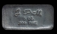 1970's-80's Jackson Precious Metals (JPM) 5oz Silver Bar Vintage DC-7583 picture