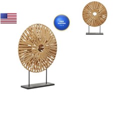 Deco 79 Plastic Rattan Statue with Black Stand 22