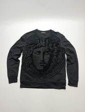 Gianni Versace Black Medusa Greca Sweatshirt Made in Italy Size L picture