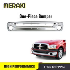 One-Piece Chrome Front Bumper For 2002-2008 Dodge Ram 1500 With Fog Light Holes picture