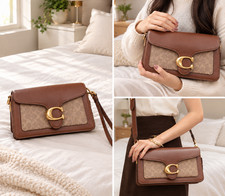 NEW COACH Tabby Shoulder Bag tan brown CI032 picture