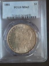 1881 P Morgan Silver Dollar PCGS MS63 picture