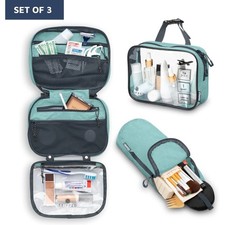 Travel Gear 3-Piece Hanging Travel Toiletry Bag Set with TSA Pouch, Dusty Teal picture