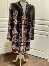 VTG neiman Marcus SzLg exclusive silk blend open blazer Jacket Coat Womens picture