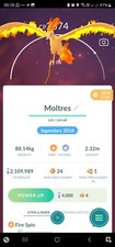 Moltres ( Caught In 2018 ) Pokemon Tr@de Go picture