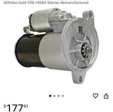 ACDelco Gold 336-1938A Starter, Remanufactured picture
