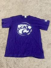 Vintage Kansas State Wildcats ICAT Shirt Mens Large Purple 04-05 College Tee picture
