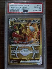 Pokemon Giratina VSTAR 212/196 Gold Secret Rare Full Art Lost Origin PSA 10 2022 picture