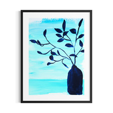 Original Abstract Floral Painting 9x12 Botanical Acrylic Signed Wall Art picture