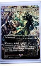 MTG Magic the Gathering Wilds of Eldraine WOE Confetti Foil #85 Karmic Justice picture