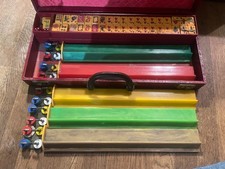 Vintage Mah Jong Set Butterscotch Bakelite Bakelite Mahjong Tiles  Original Case picture